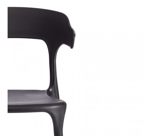 Стул TON (mod. PC33) пластик, 48 x 48 x 74 см, черный (Black 3010) (Комплект из 4 шт.)