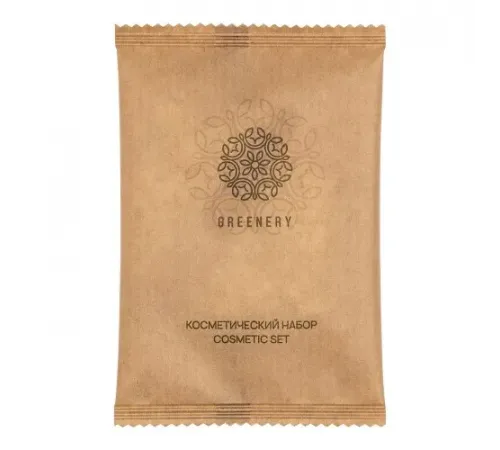 Косметический набор Greenery, крафт флоу-пак