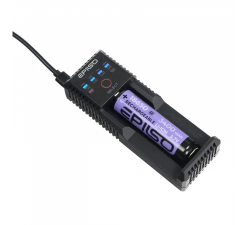 Зарядное устройство  EPILSO EPC-U10 (пустое, 1х 10340, 14500, 16340, 18650, 26650, A, AA, AAA, C; PowerBank) (1/20)  