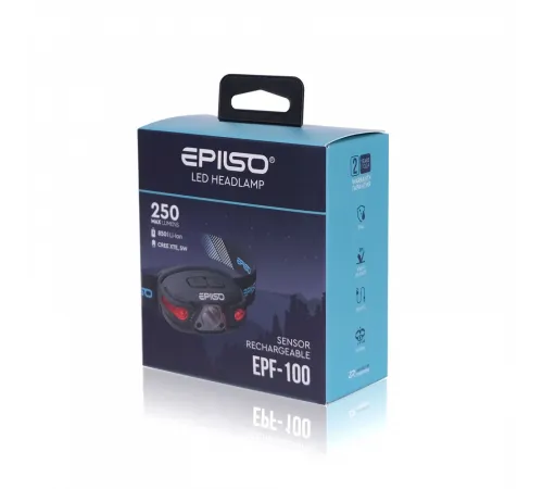 Фонарь EPILSO EPF-100 (налобный, CREE XTE 5W, 1x850mAh, 5В (USB), пластик, )  (1/40)  