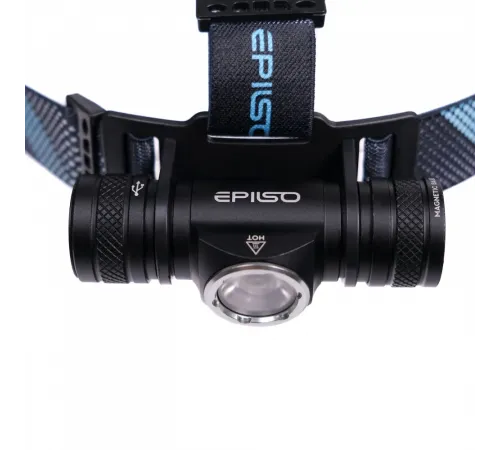 Фонарь EPILSO EPF-205 (карманный, Luminus SST40, 10W, 3.7V 2.2Ah, 5В (USB), металл, наголовный ремень, аккум. 18650)  (1/40)  