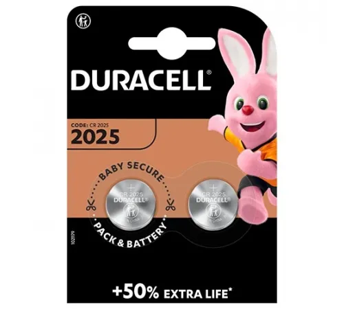 Элементы питания DURACELL CR2025 2BL (2/20/200)  