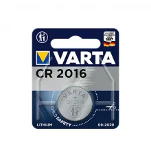 Элементы питания Varta CR2016 1BL (6016) (1/10/100)  