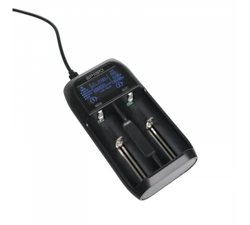 Зарядное устройство  EPILSO EPC-U20 (пустое, 1-2х 10340, 14500, 16340, 18650, 32650, A, AA, AAA, C, D; PowerBank) (1/20)  