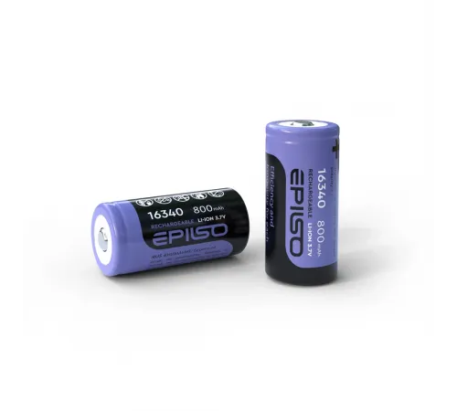 Аккумулятор EPILSO 16340  800mAh 3.7V 1pcs/bulk без защиты (1/50/600)  