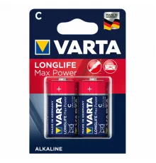 Элементы питания Varta LONGLIFE MAX POWER (max tech) LR14 2BL (4714) (2/20/200)  