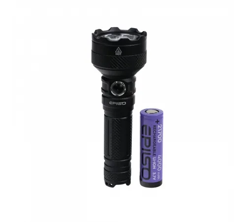Фонарь EPILSO EPF-235 (карманный, 4x Luminus SST40, 10W , 3.7V 4.0Ah, 5В (USB), металл, аккум. 21700)  (1/40)  