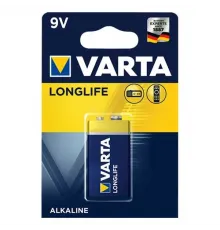 Элементы питания Varta LONGLIFE 6LR61 1BL (4122113411) (1/10/50)  